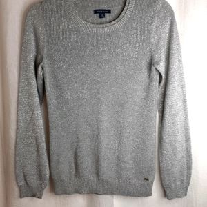 Tommy Hilfiger Women’s Cable knit Scoop Neck Sweater w/sparkle size Small Petite